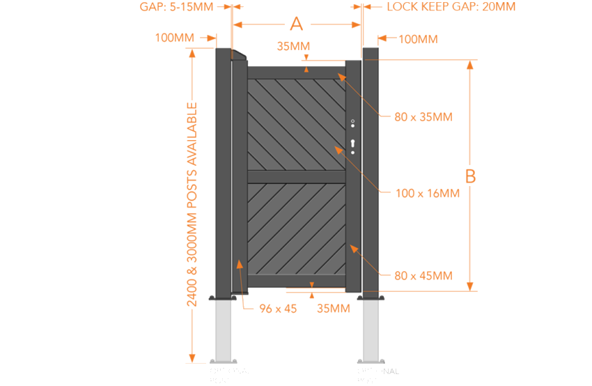 RMG 003PG Aluminium Pedestrian Gate